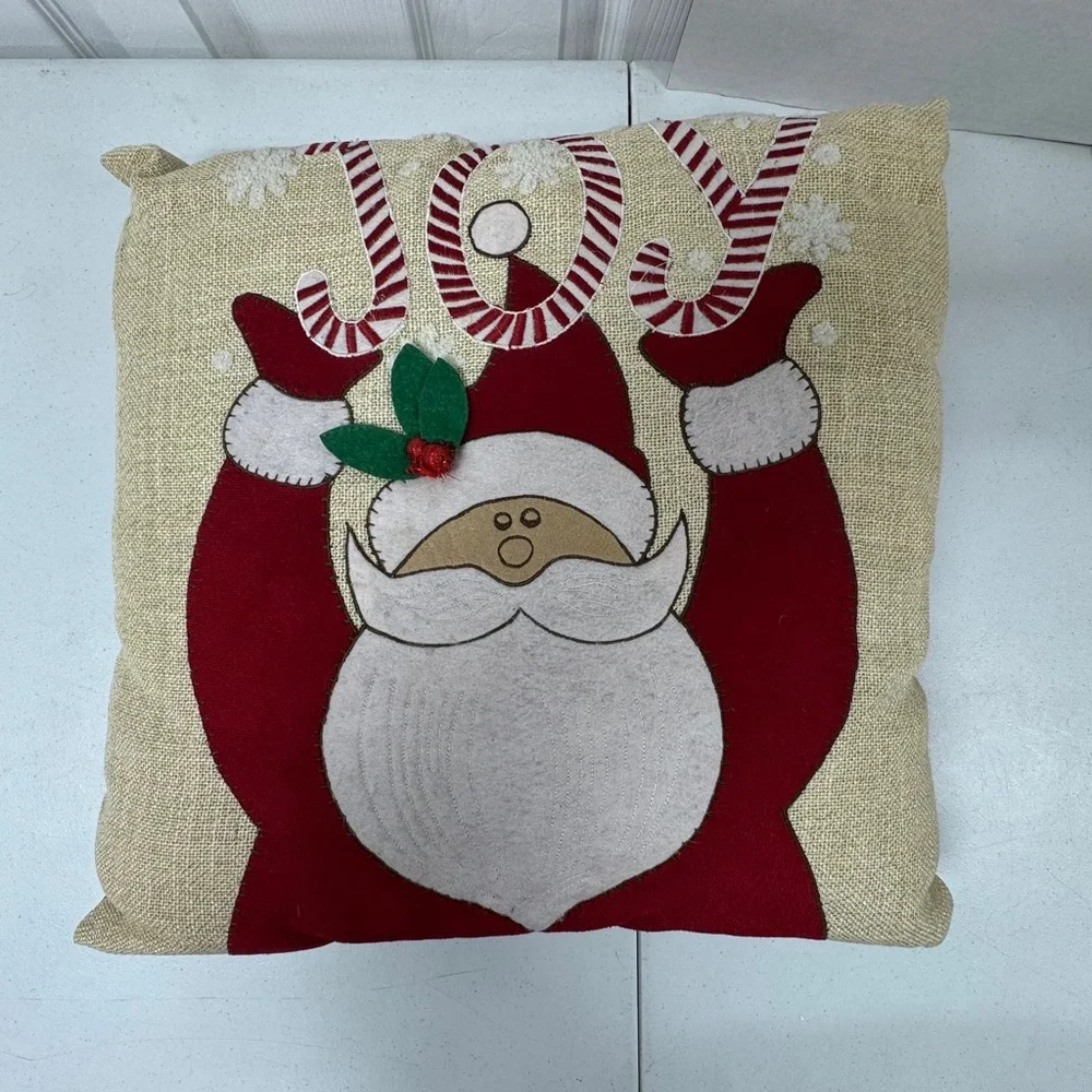 Decorative Santa-themed Christmas‎ Pillow.